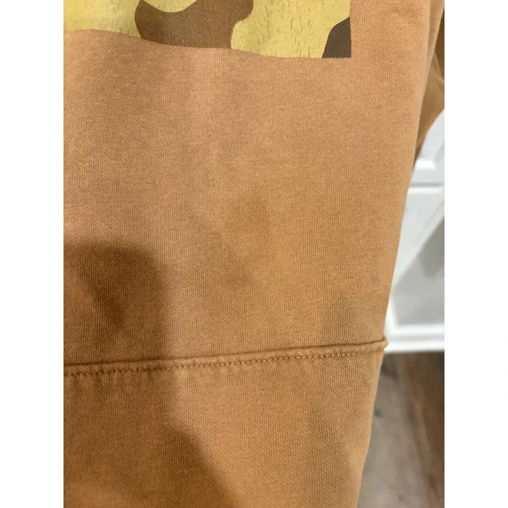 The North Face Mens XL Camo Box Logo Hoodie Brown Pullover Sweatshirt gorpcore